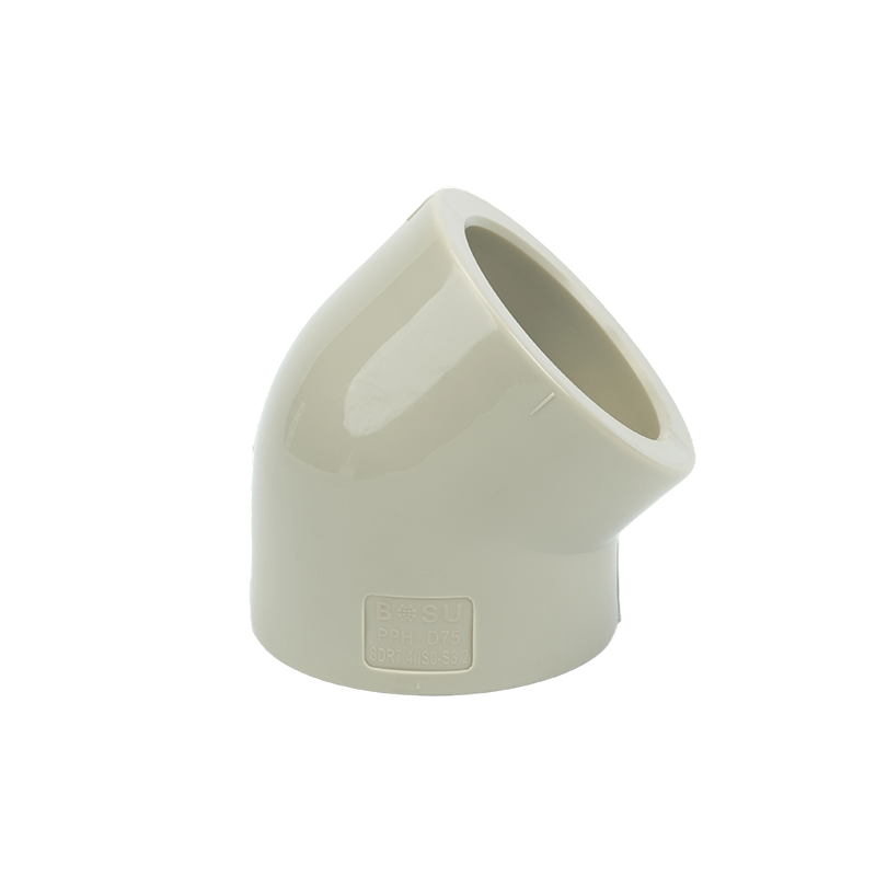 β--PPH 45 graders armbåge termofusionssocket passning 1,6 MPa